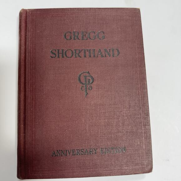 Gregg Shorthand Anniversary Edition Hardcover Vintage Book Business Writing 1929 - Picture 1 of 14